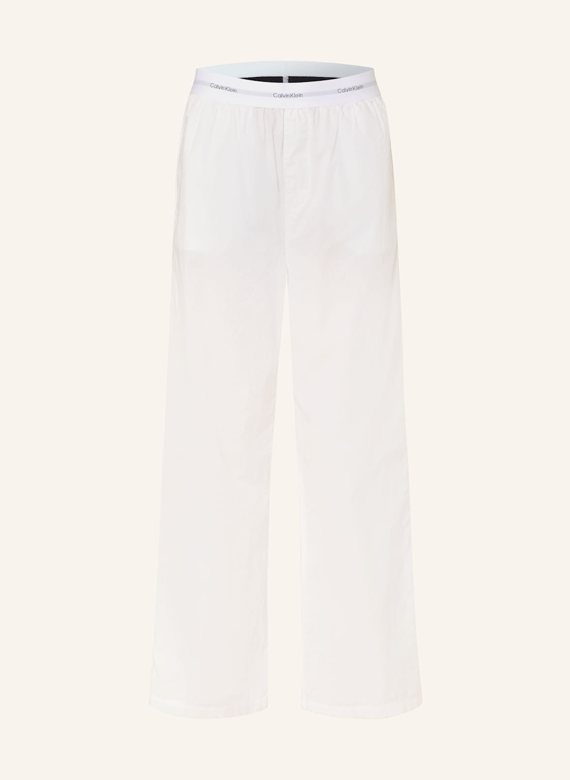 Calvin Klein Schlafhose Cotton Poplin weiss von Calvin Klein