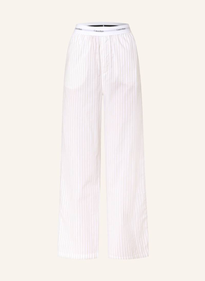 Calvin Klein Schlafhose Cotton Poplin weiss von Calvin Klein