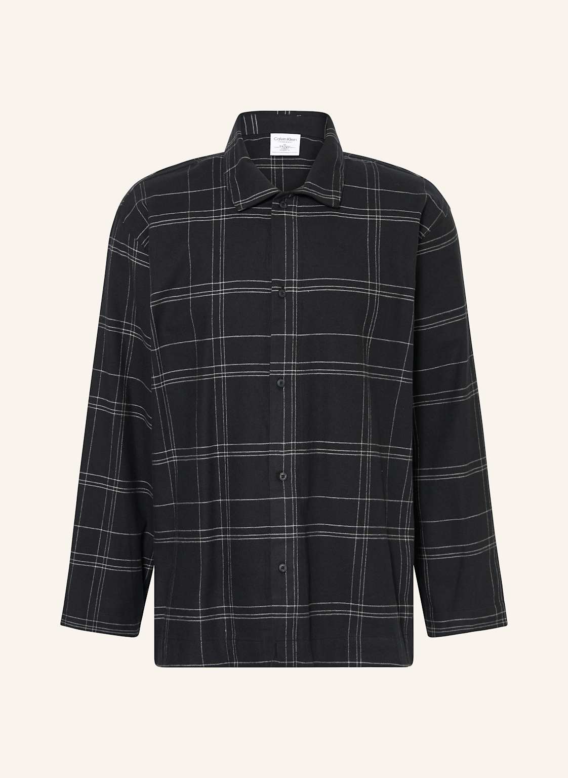 Calvin Klein Schlafshirt Aus Flanell grau von Calvin Klein