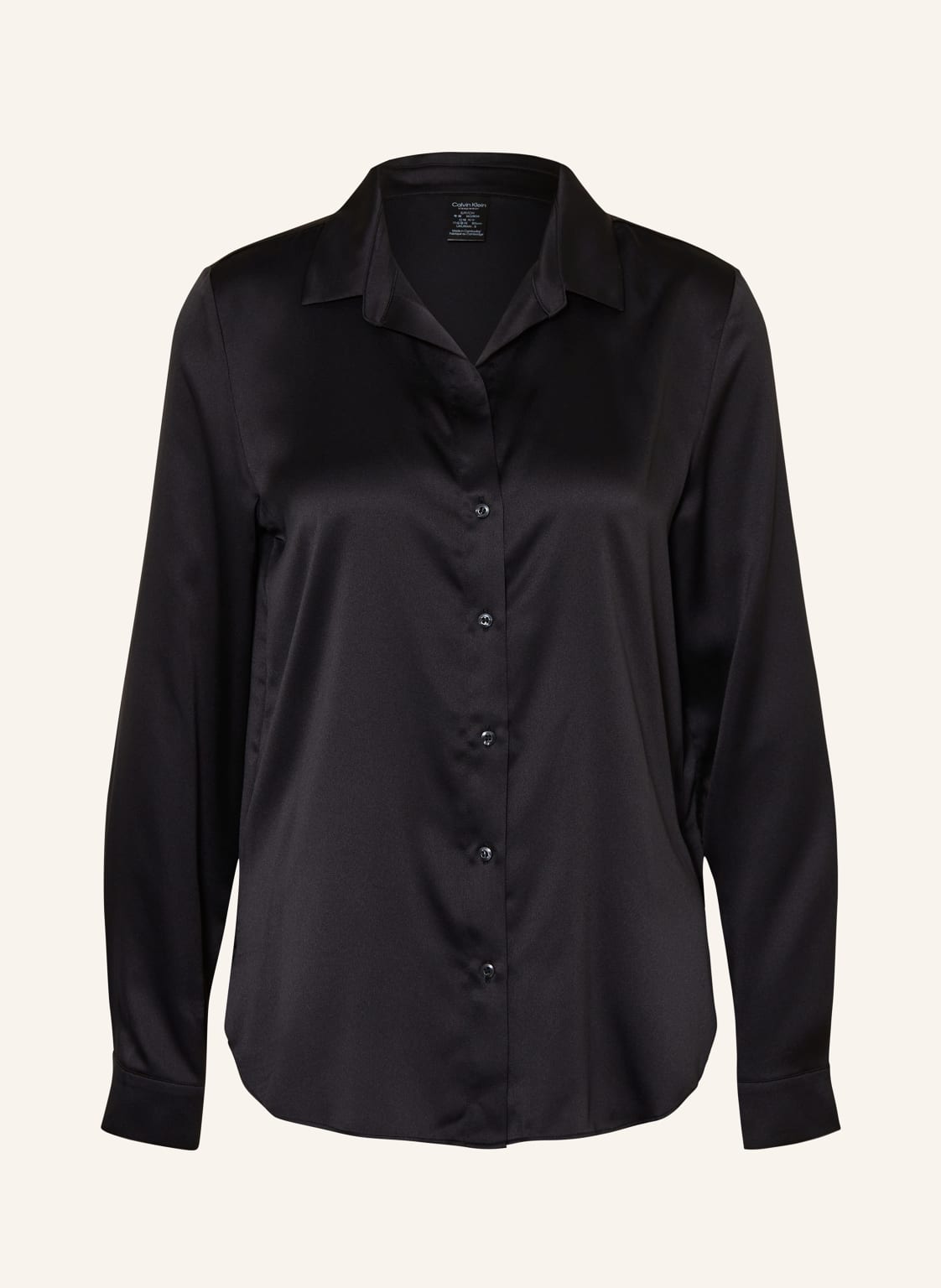 Calvin Klein Schlafshirt Aus Satin schwarz Calvin Klein Schlafshirt Aus Satin schwarz von Calvin Klein