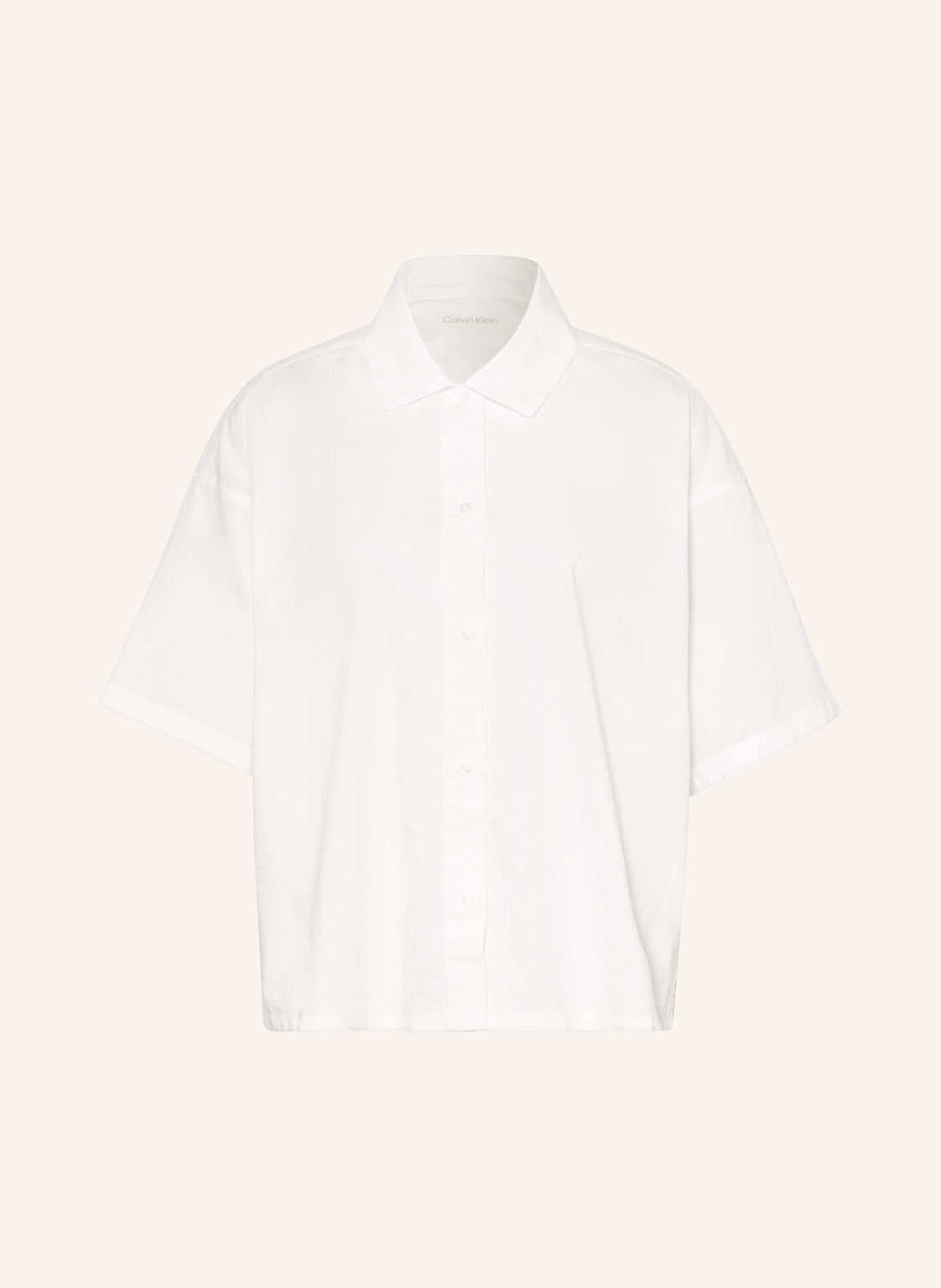 Calvin Klein Schlafshirt Cotton Poplin weiss von Calvin Klein