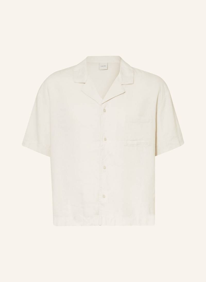 Calvin Klein Schlafshirt Mit Leinen weiss von Calvin Klein
