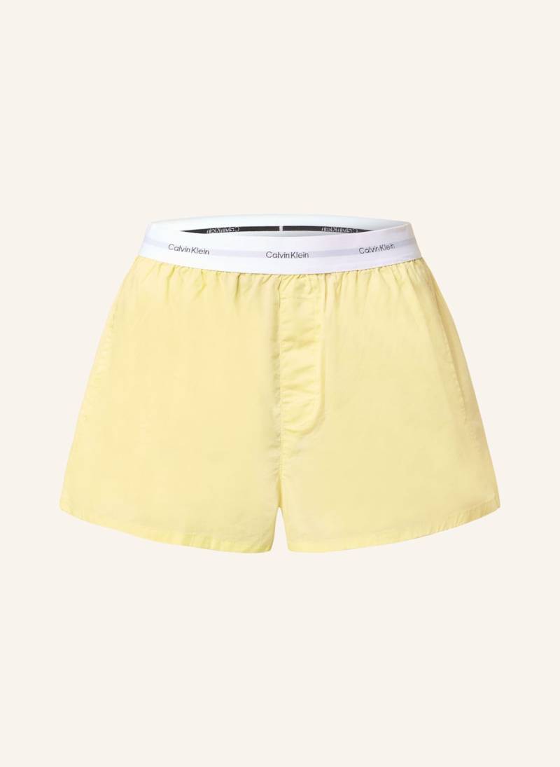 Calvin Klein Schlafshorts Cotton Poplin gelb von Calvin Klein