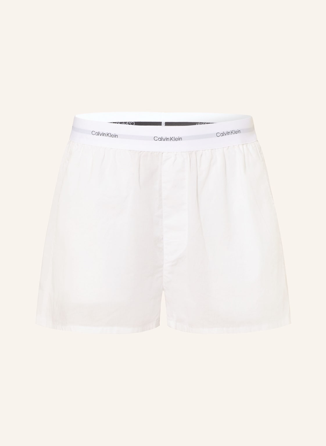 Calvin Klein Schlafshorts Cotton Poplin weiss von Calvin Klein