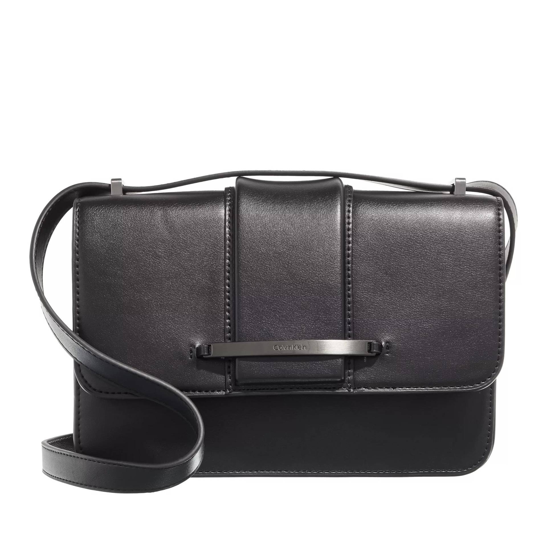 Calvin Klein Schultertasche - Bar Hardware Shoulder Bag - Gr. unisize - in Schwarz - für Damen von Calvin Klein