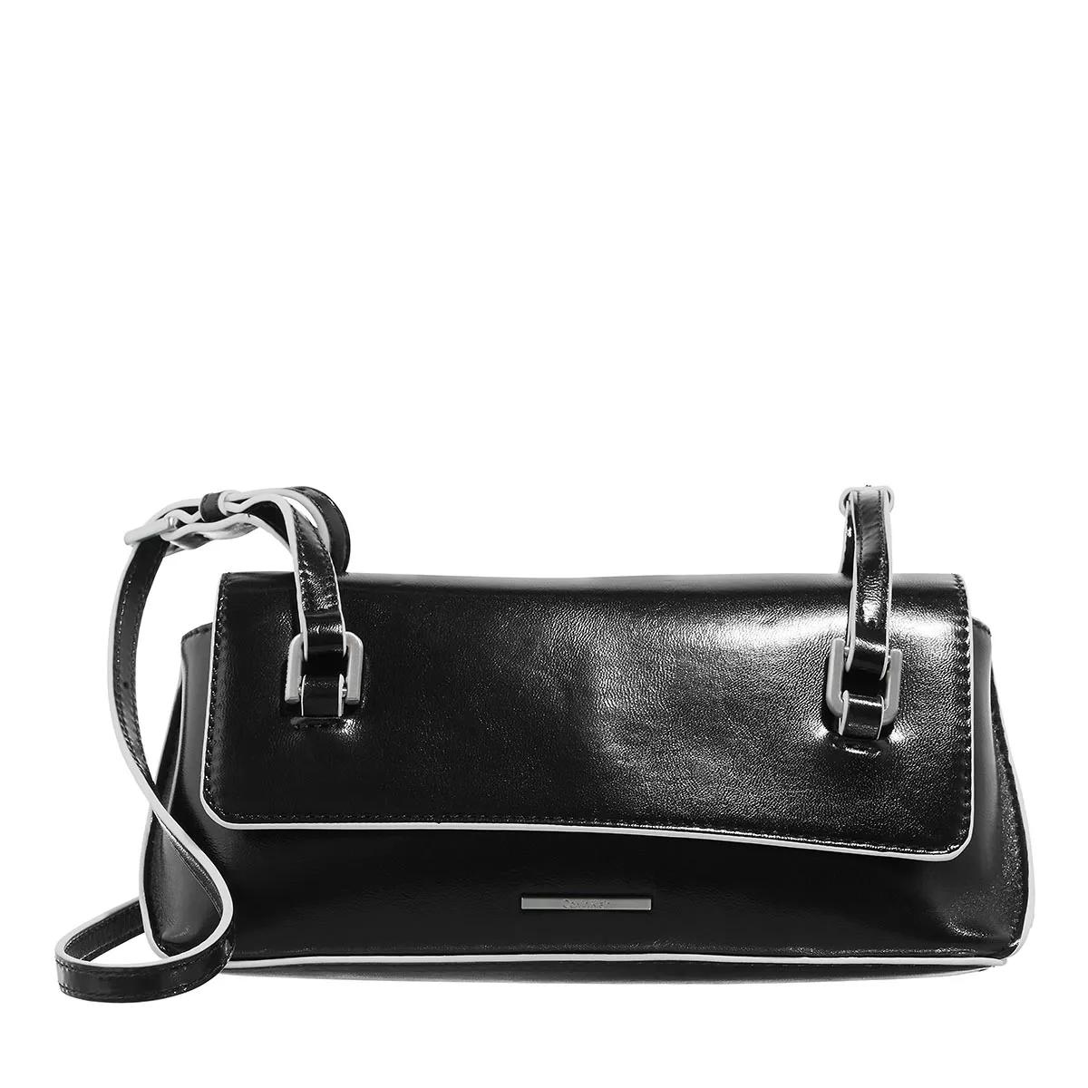 Calvin Klein Schultertasche - Ck Swing Crossbody Xs Pat - Gr. unisize - in Schwarz - für Damen von Calvin Klein