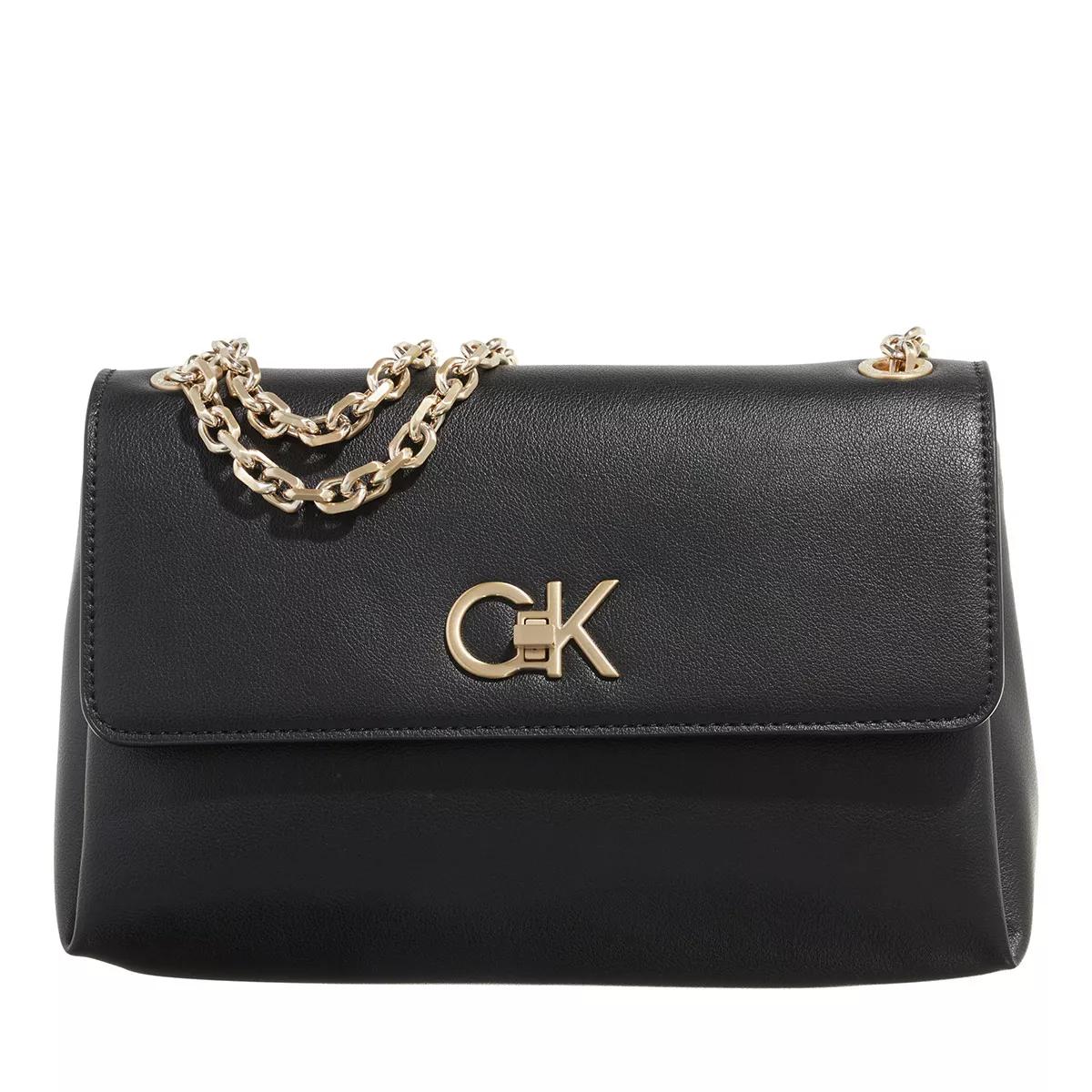 Calvin Klein Schultertasche - Re Lock Ew Conv Crossboody - Gr. unisize - in Schwarz - für Damen von Calvin Klein