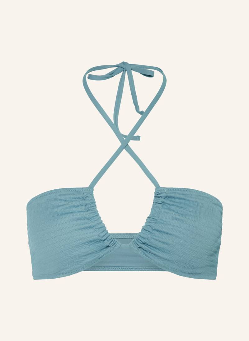 Calvin Klein Set Ck Monogram Texture: Bralette-Bikini-Top Und Haargummi blau von Calvin Klein