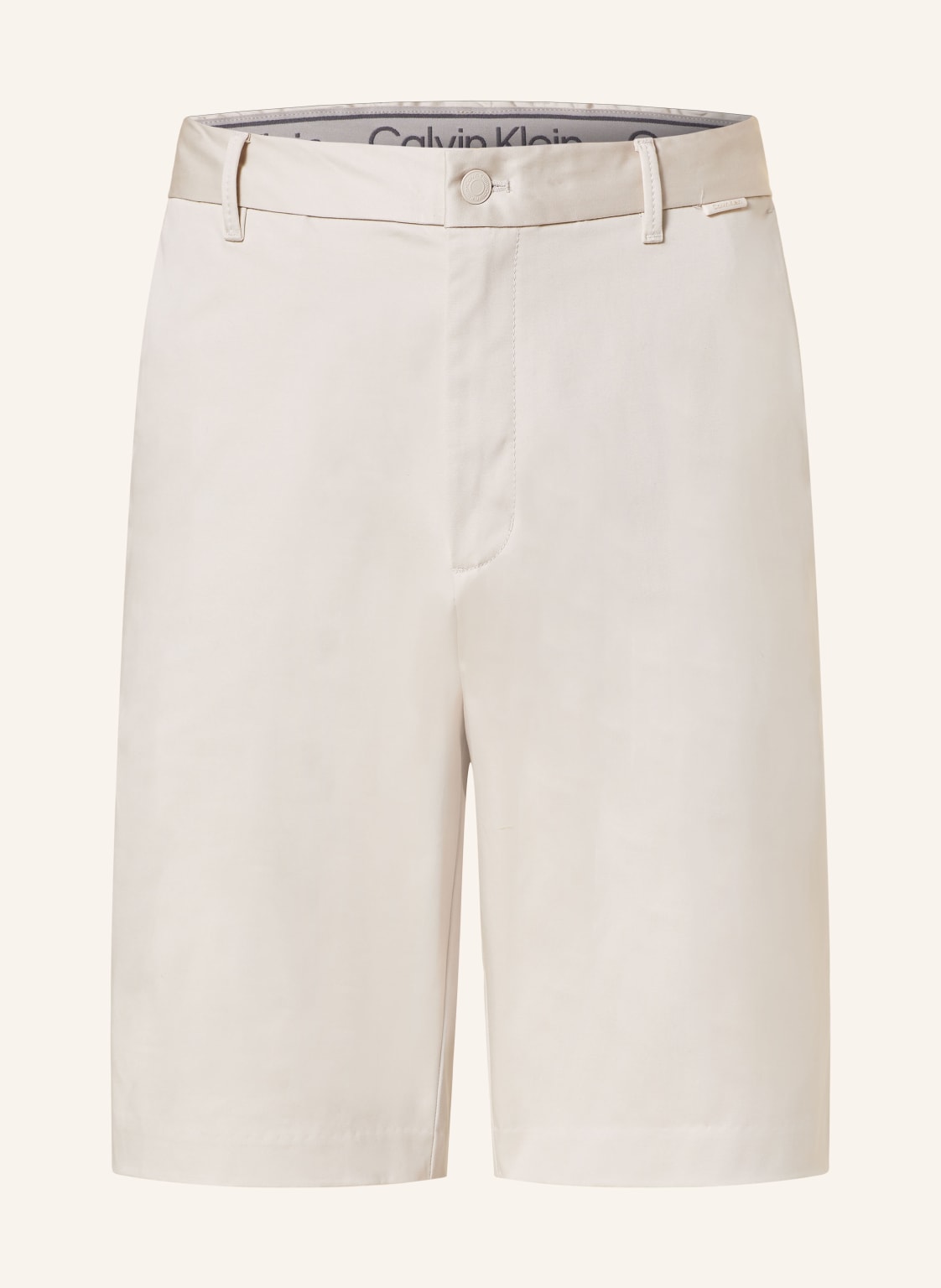 Calvin Klein Shorts Sateen Regular Straight Fit beige von Calvin Klein