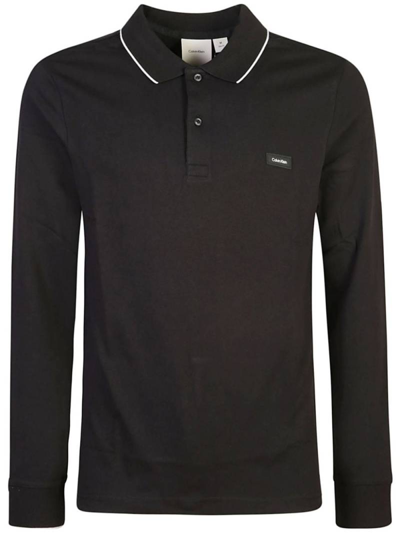 Calvin Klein Slim Piqué polo shirt - Black von Calvin Klein