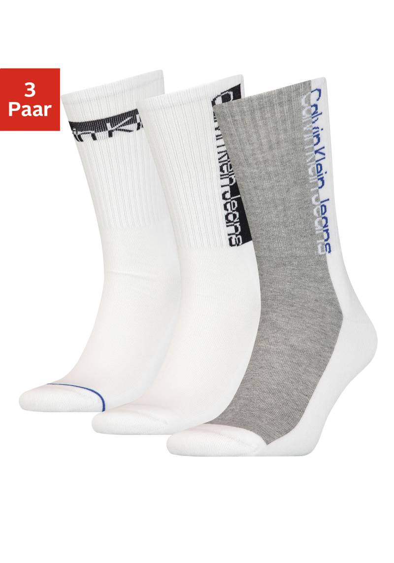 Calvin Klein Socken, (3 Paar), mit eingestricktem Logo von Calvin Klein