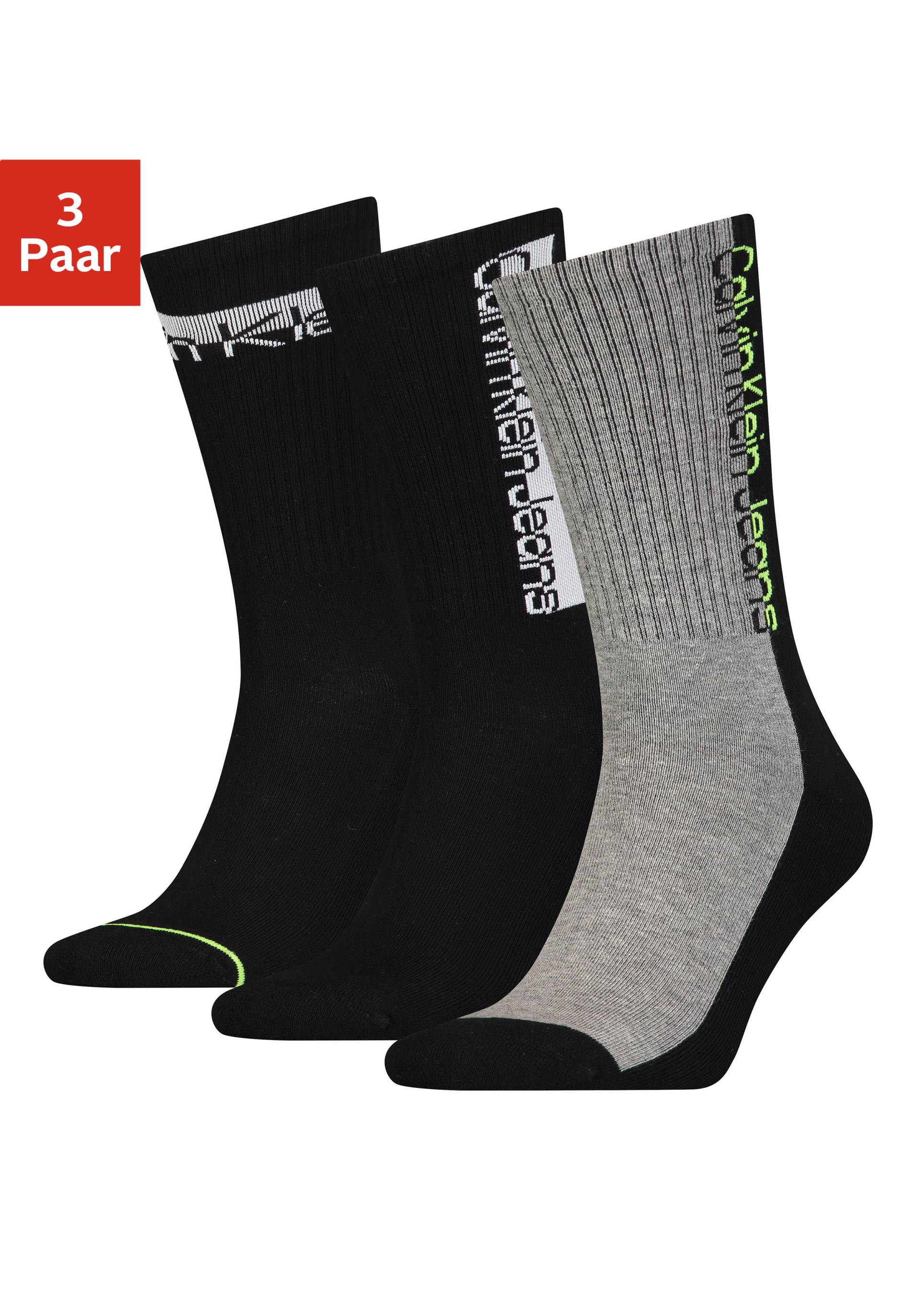 Calvin Klein Socken, (3er-Pack), mit eingestricktem Logo von Calvin Klein