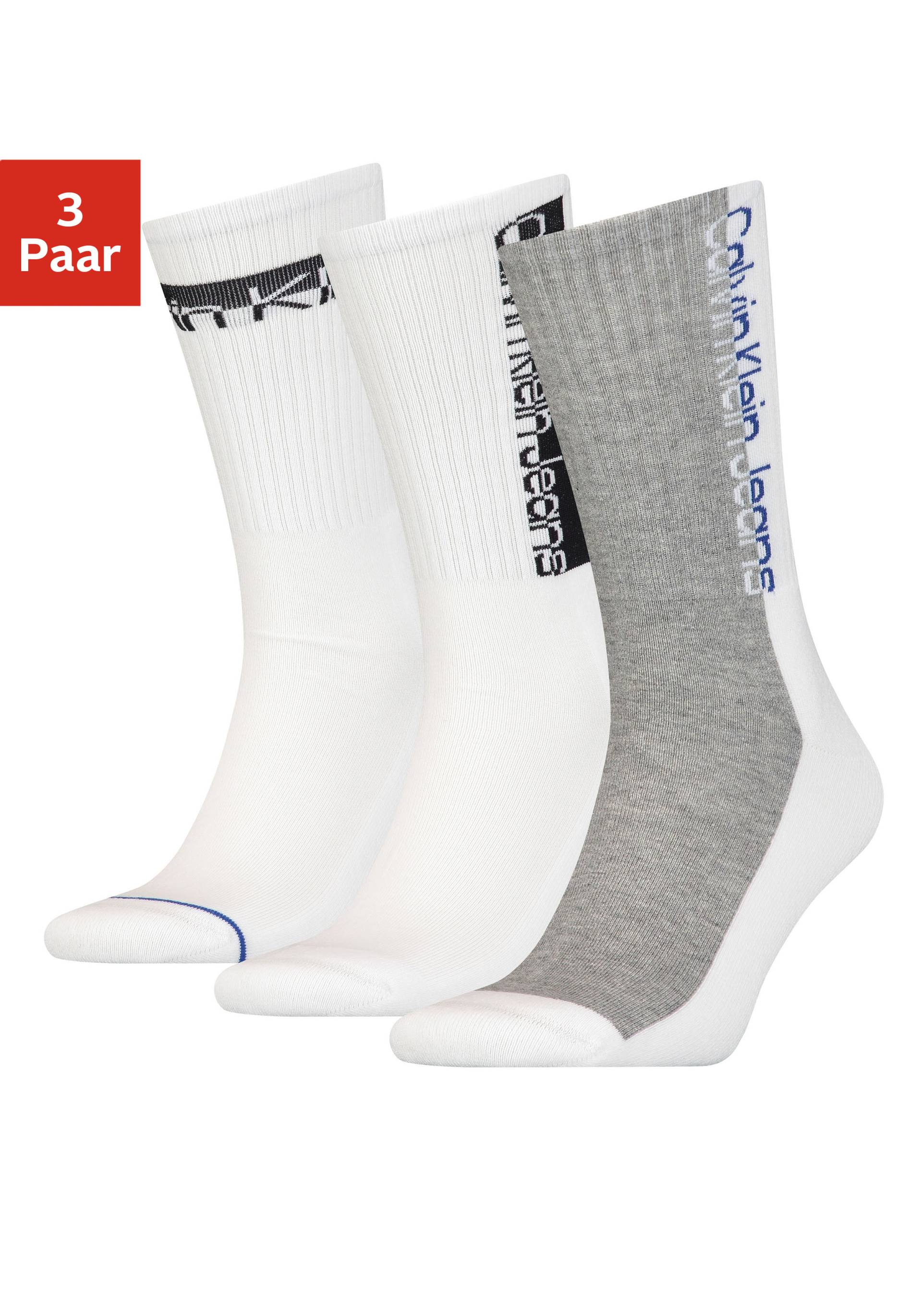 Calvin Klein Socken, (3er-Pack), mit eingestricktem Logo von Calvin Klein