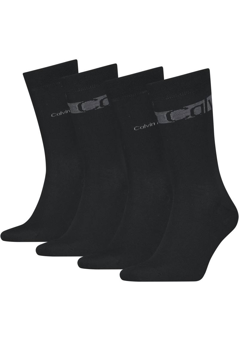 Calvin Klein Socken »CK MEN SOCK 4P STRIPES«, (Packung, 4 Paar), mit Logostickerei von Calvin Klein