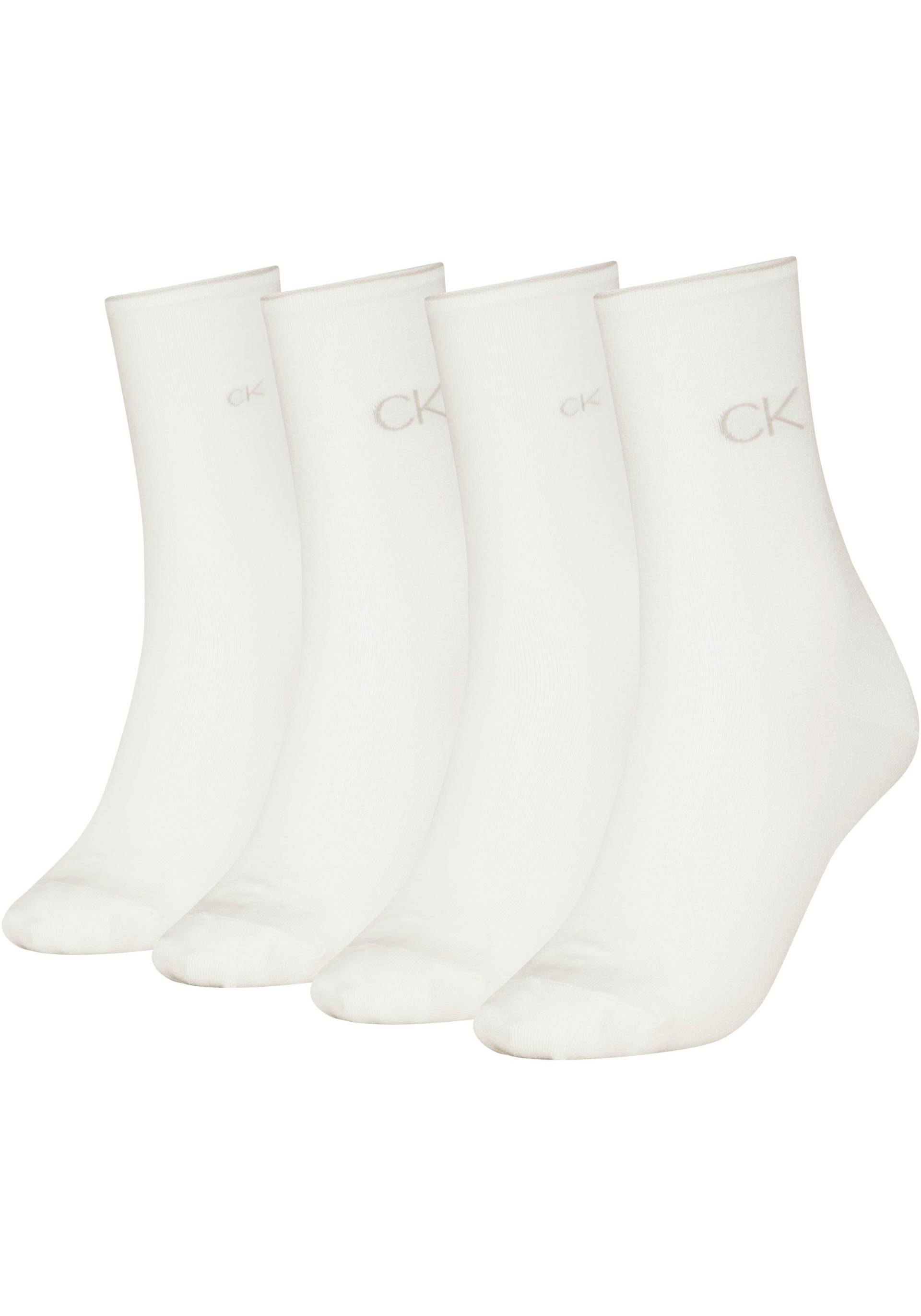 Calvin Klein Socken »CK WOMEN SOCK 4P IRIDESCENT«, (Packung, 4 Paar), mit Logostickerei von Calvin Klein