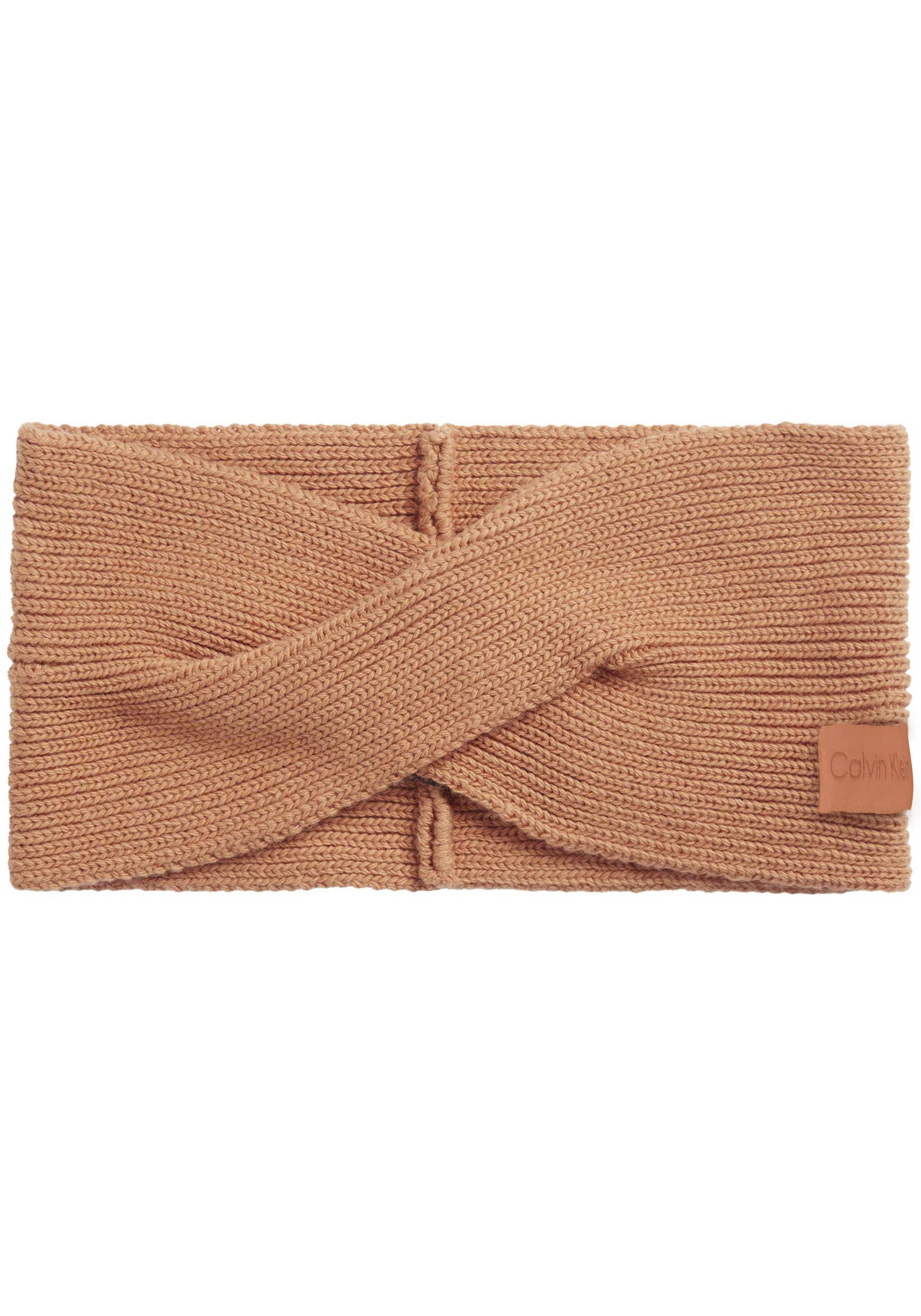 Calvin Klein Stirnband »ESSENTIAL KNIT TWISTED HEADBAND«, mit Logopatch von Calvin Klein