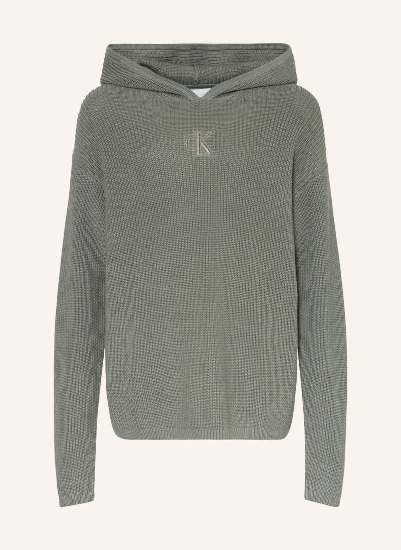 Calvin Klein Strick-Hoodie gruen von Calvin Klein