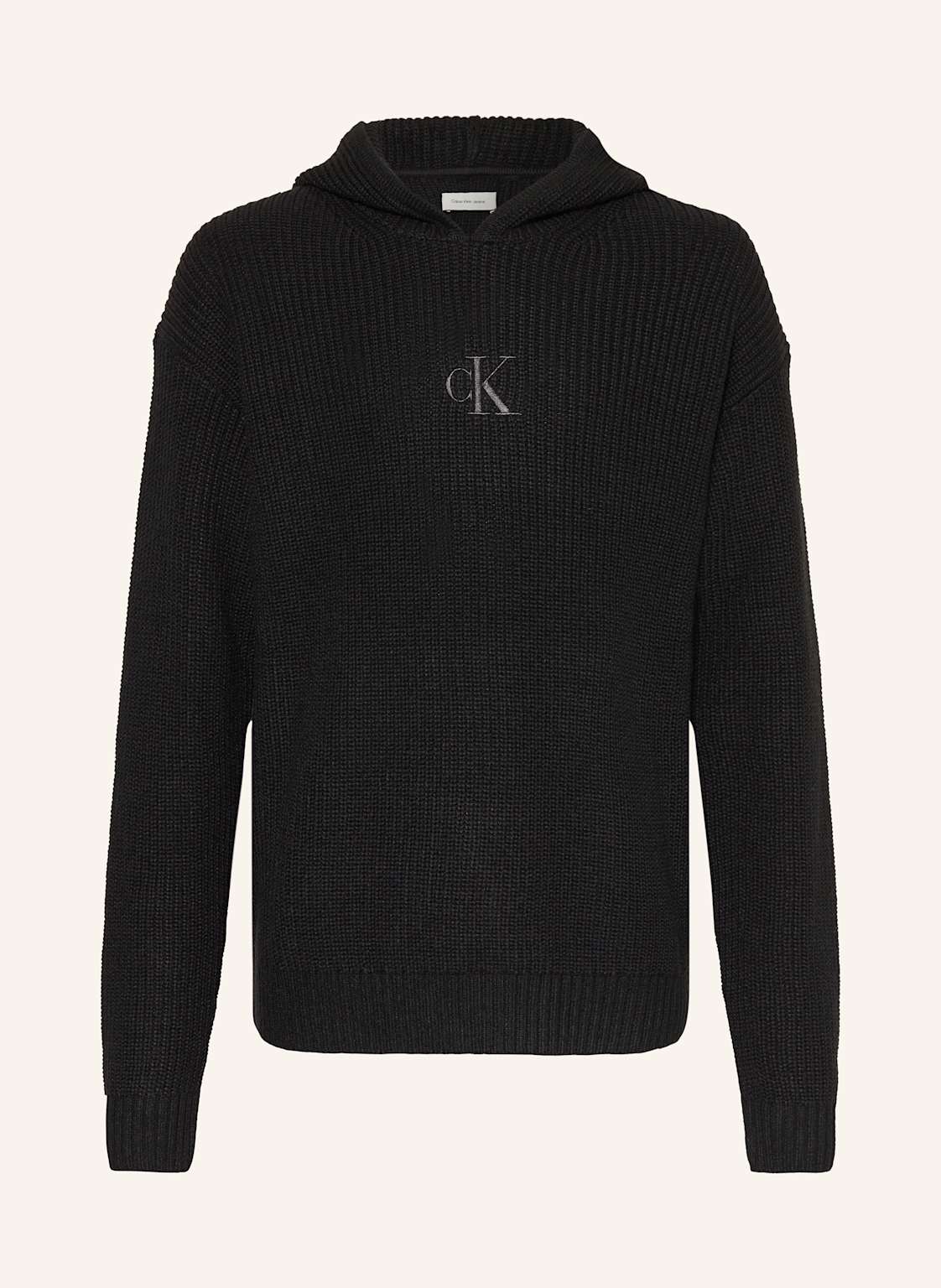 Calvin Klein Strick-Hoodie schwarz von Calvin Klein