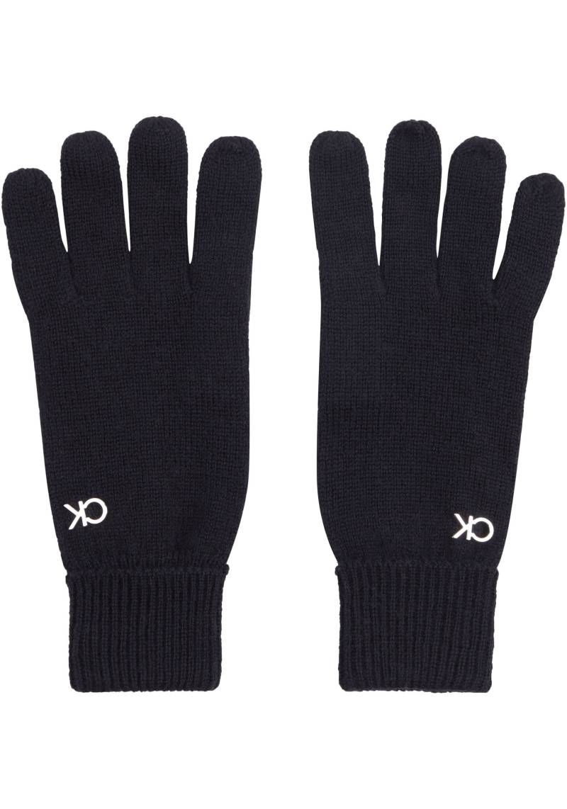 Calvin Klein Strickhandschuhe »CK METAL CHUNKY RIB GLOVES«, mit Logozeichen von Calvin Klein