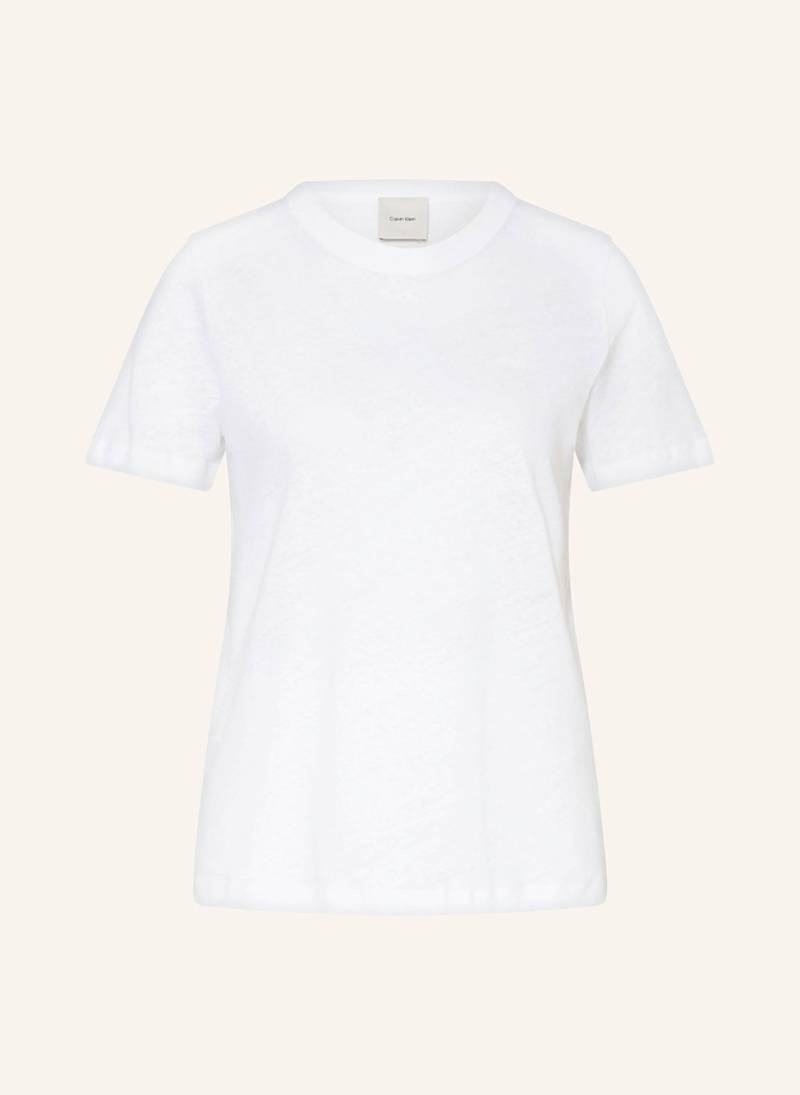 Calvin Klein Strickshirt Mit Leinen weiss von Calvin Klein