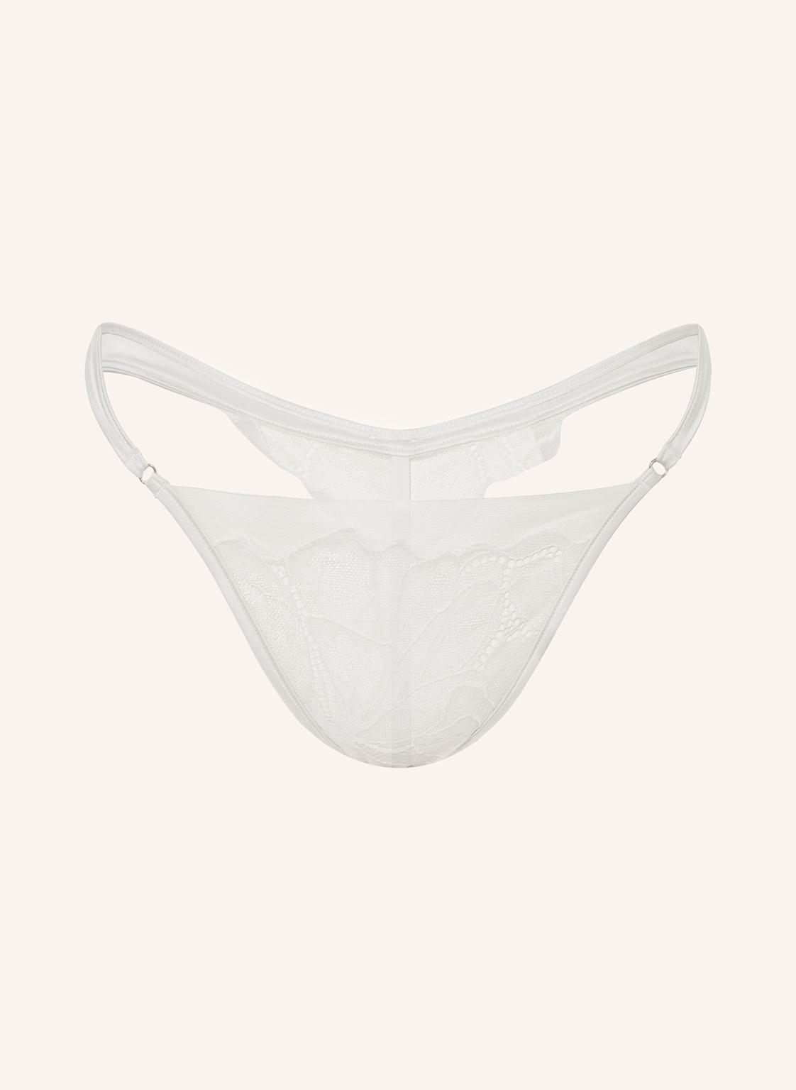 Calvin Klein String Ck Black Floral Lace weiss von Calvin Klein