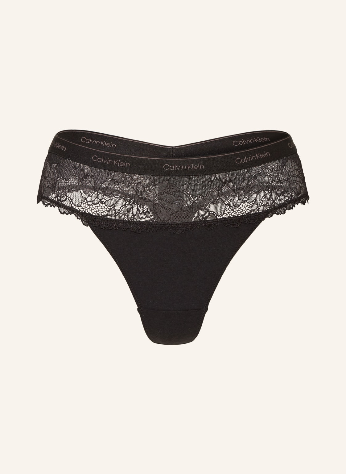 Calvin Klein String Modern Lace schwarz von Calvin Klein