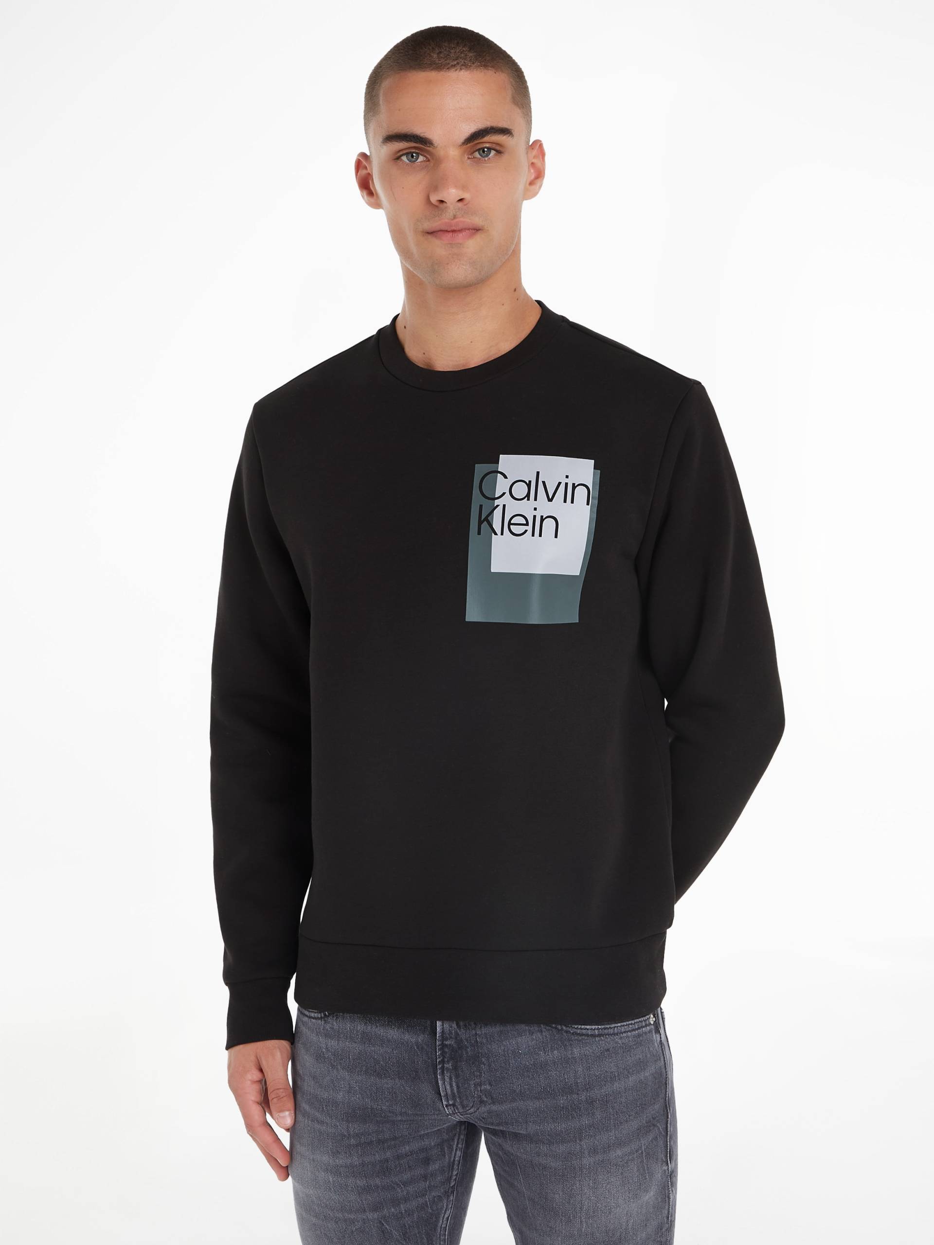 Calvin Klein Sweatshirt »OVERLAY BOX LOGO SWEATSHIRT« von Calvin Klein