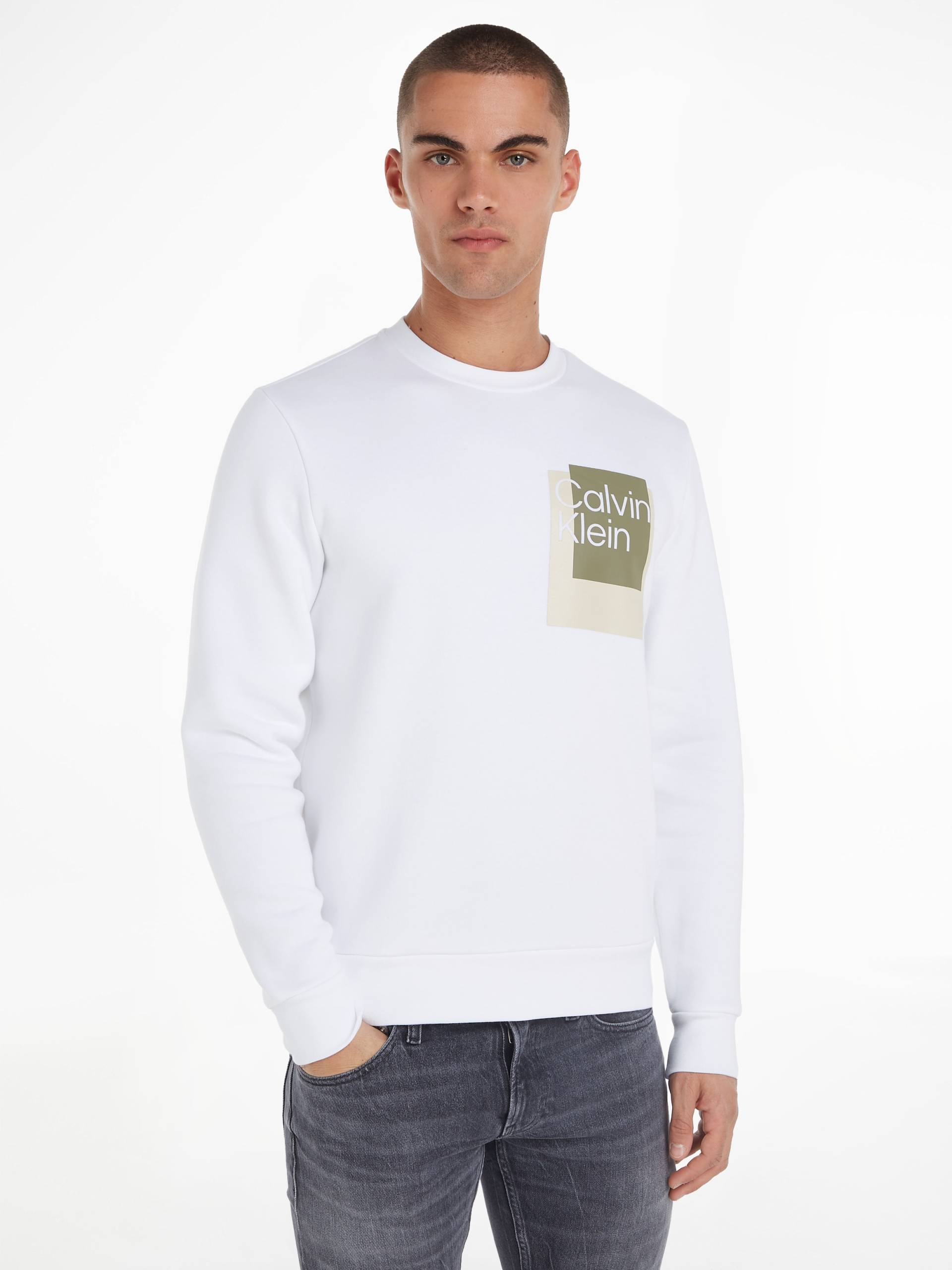 Calvin Klein Sweatshirt »OVERLAY BOX LOGO SWEATSHIRT« von Calvin Klein