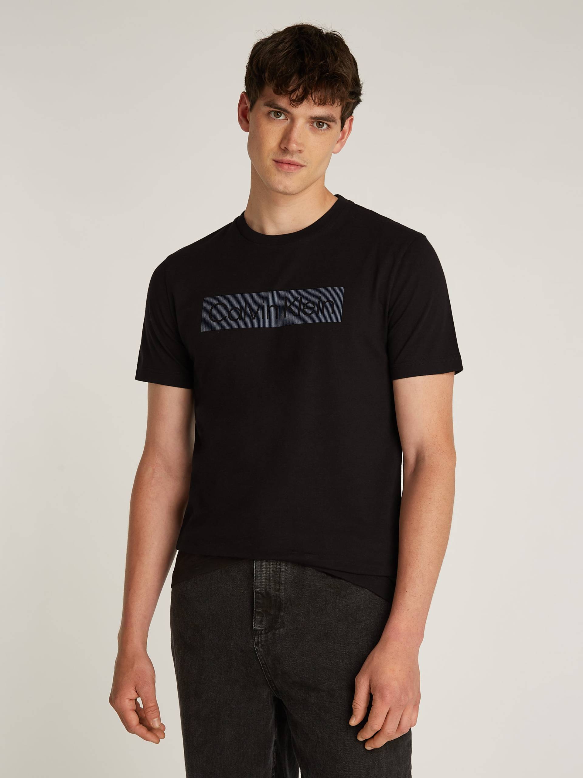 Calvin Klein T-Shirt »BOX STRIPED LOGO T-SHIRT«, mit Logoschriftzug von Calvin Klein