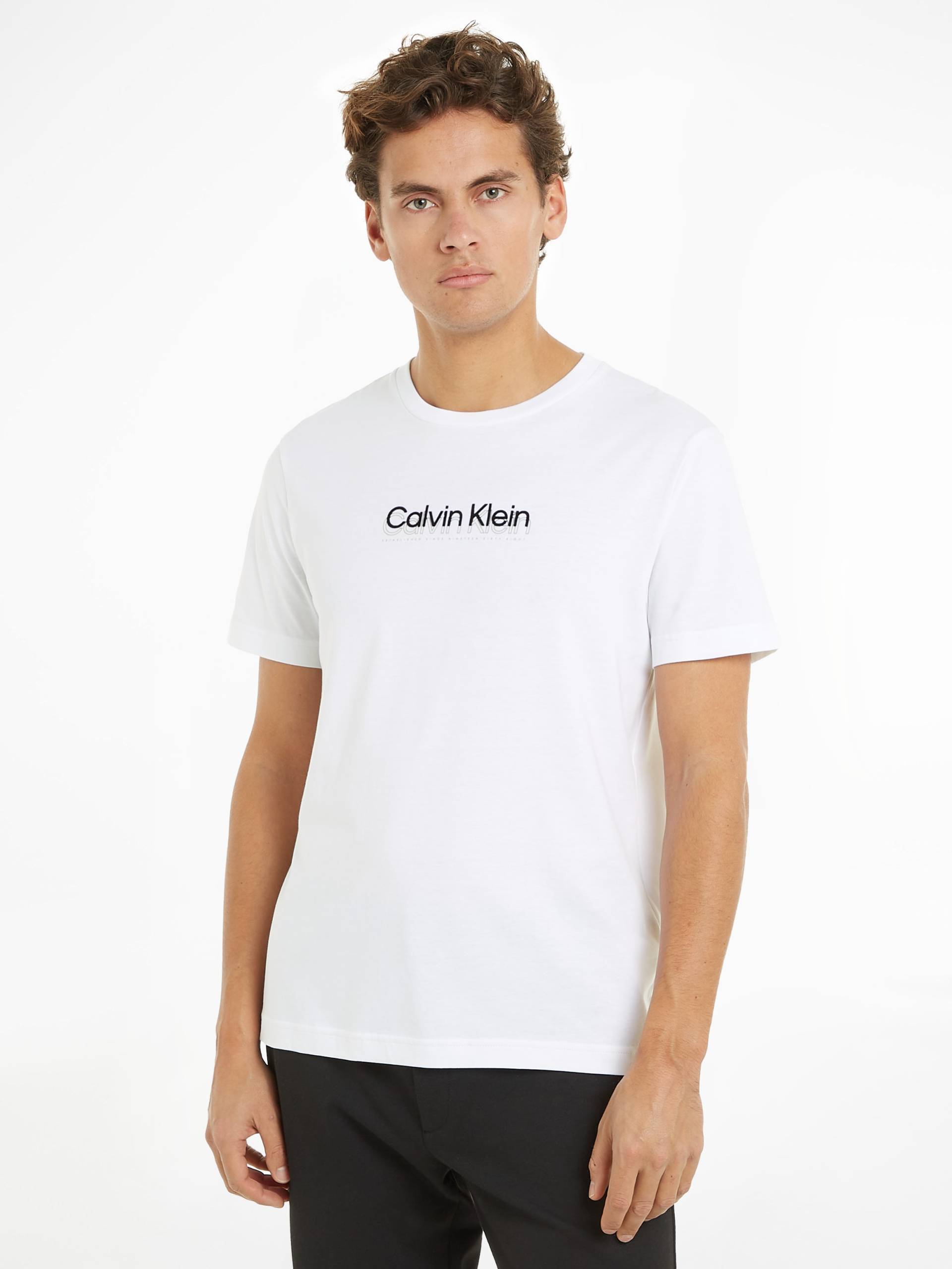 Calvin Klein T-Shirt »FLOCK LOGO T-SHIRT«, mit Logoschriftzug von Calvin Klein