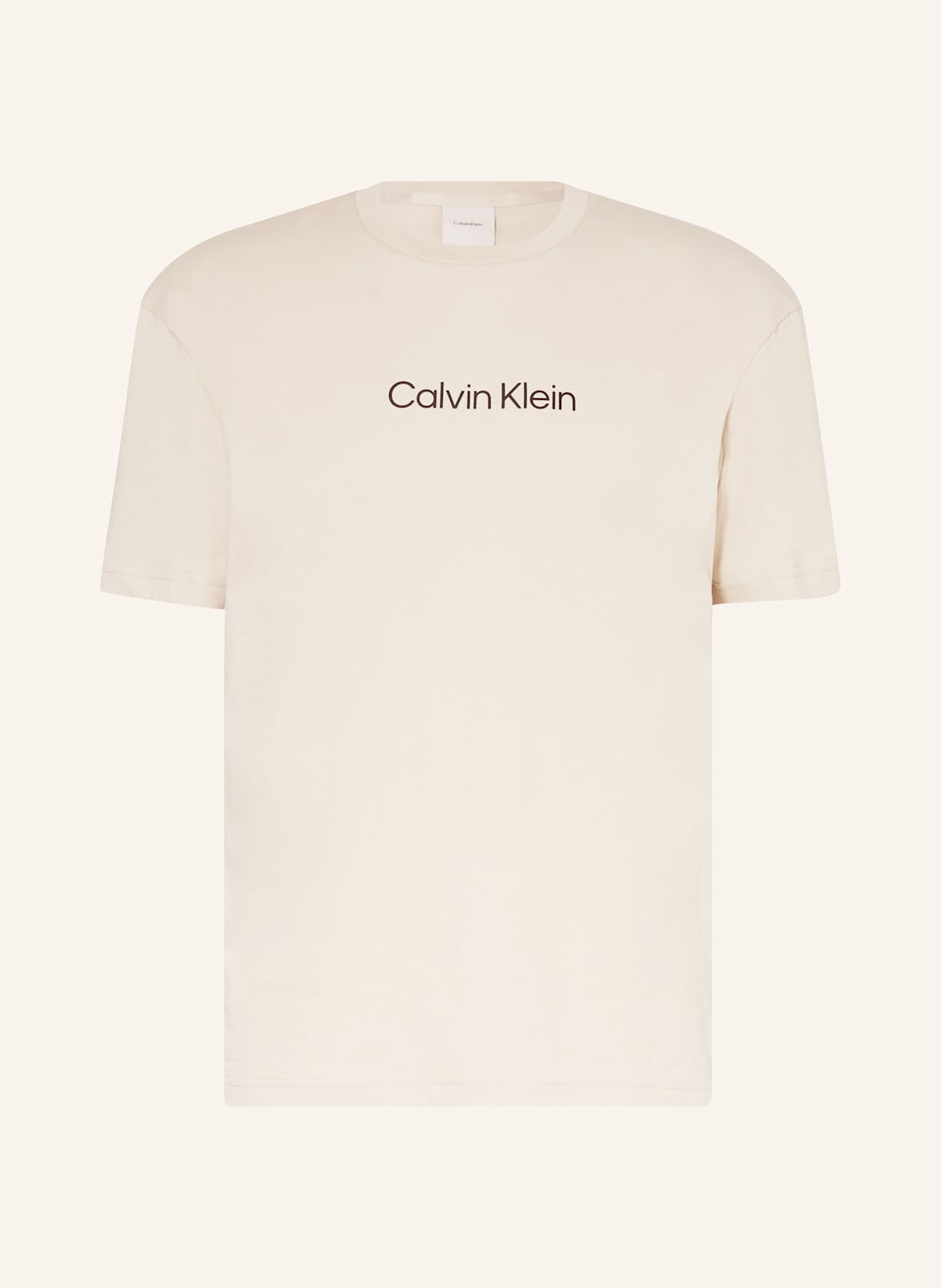 Calvin Klein T-Shirt Hero Logo beige Calvin Klein T-Shirt Hero Logo beige von Calvin Klein