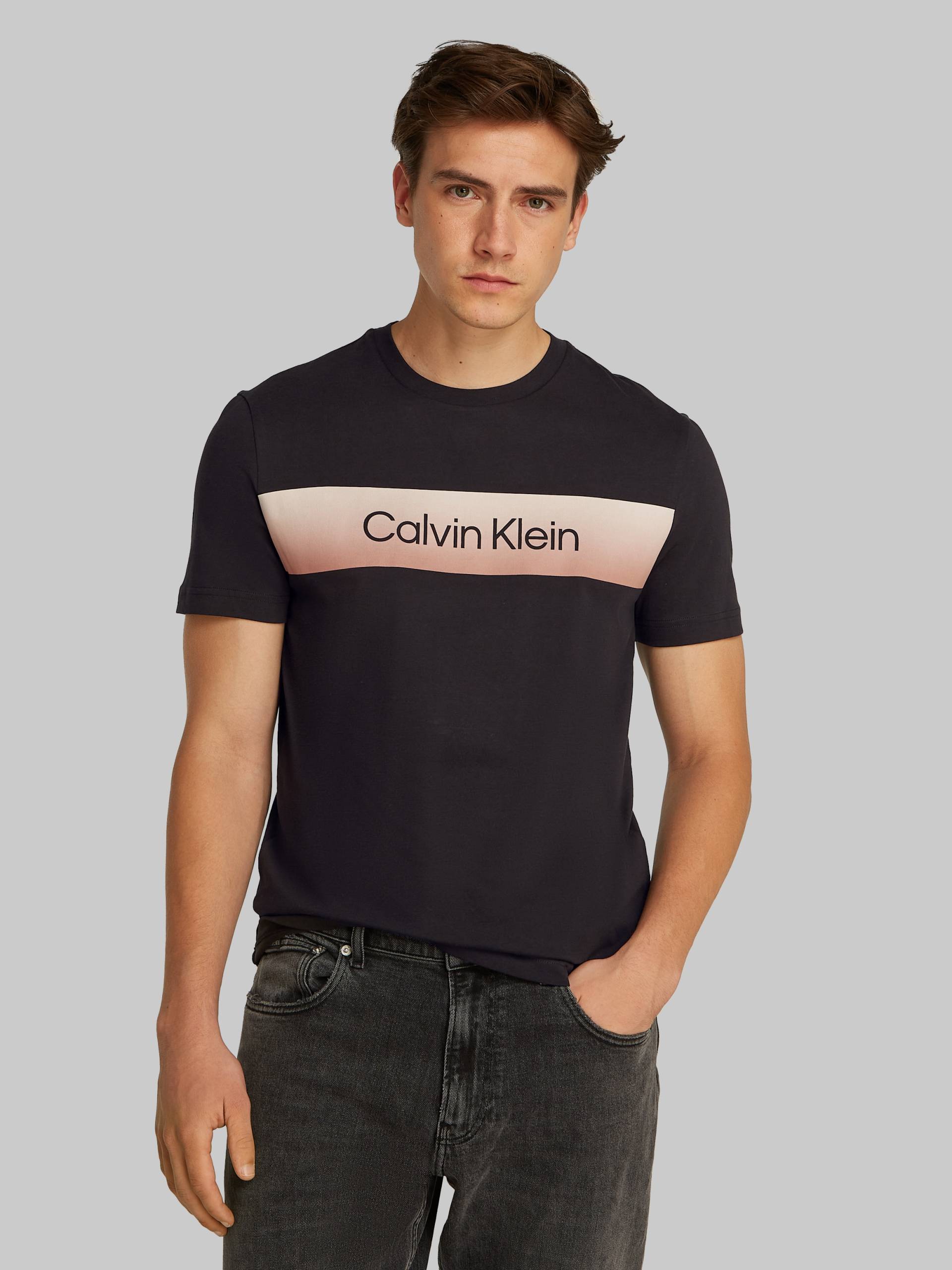 Calvin Klein T-Shirt »LINEAR OMBRE CHEST LOGO T-SHIRT«, mit Ombré-Logo-Druck Calvin Klein T-Shirt »LINEAR OMBRE CHEST LOGO T-SHIRT«, mit Ombré-Logo-Druck von Calvin Klein