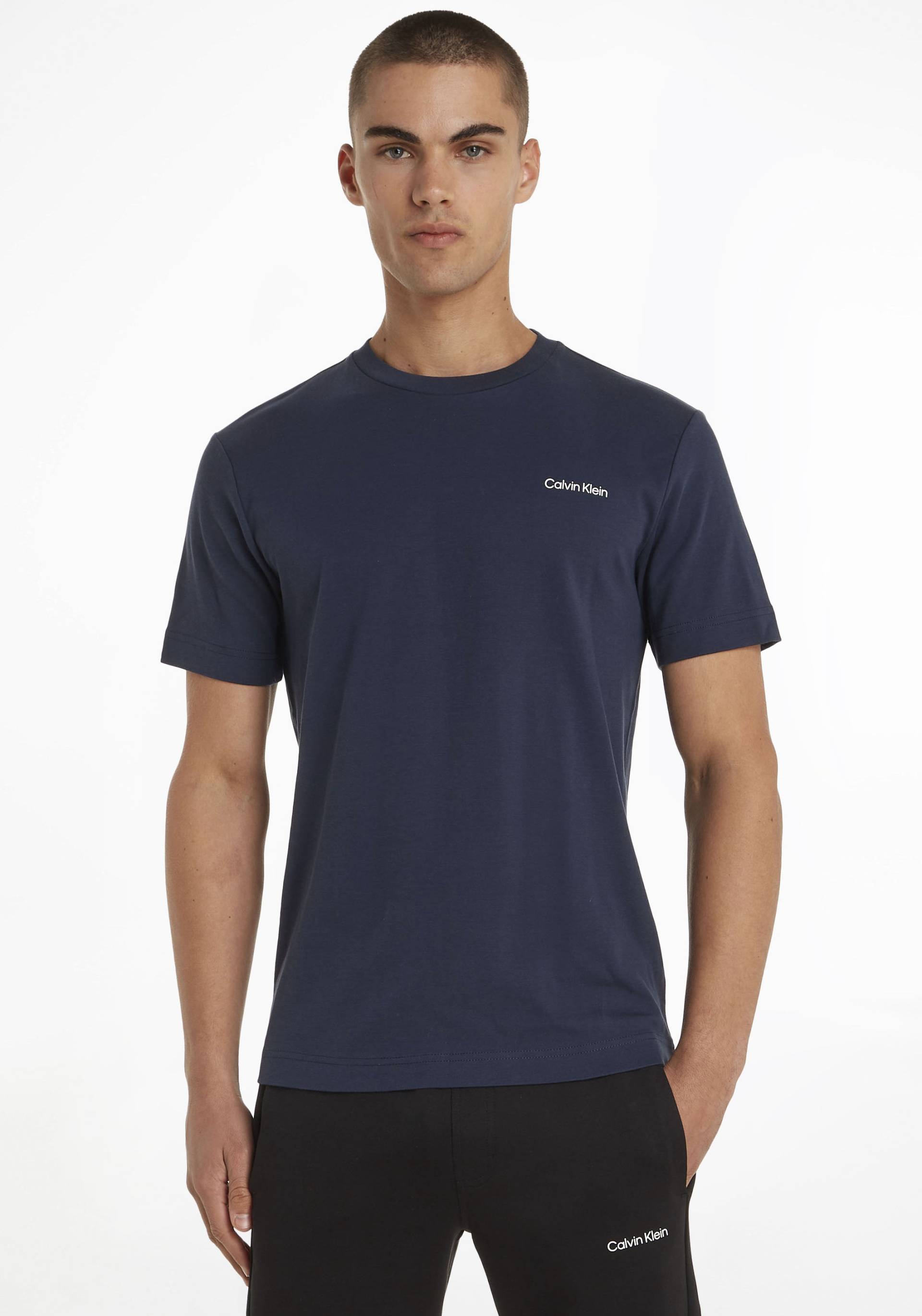 Calvin Klein T-Shirt »Micro Logo«, aus dickem Winterjersey, mit Logoprint von Calvin Klein