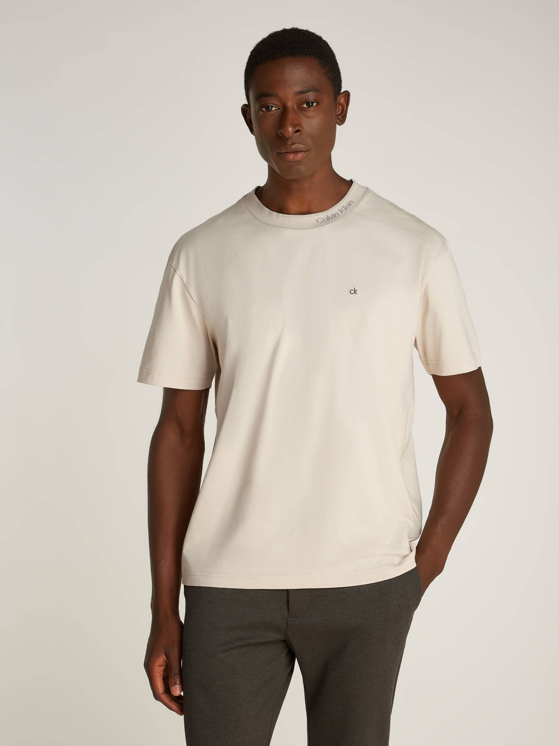 Calvin Klein T-Shirt »NECK LOGO T-SHIRT«, mit Logoprägung von Calvin Klein