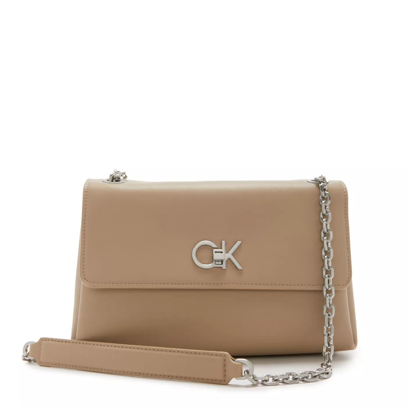 Calvin Klein Umhängetasche - Calvin Klein Re-Lock damen Umhängetasche Taupe K60 - Gr. unisize - in Taupe - für Damen von Calvin Klein