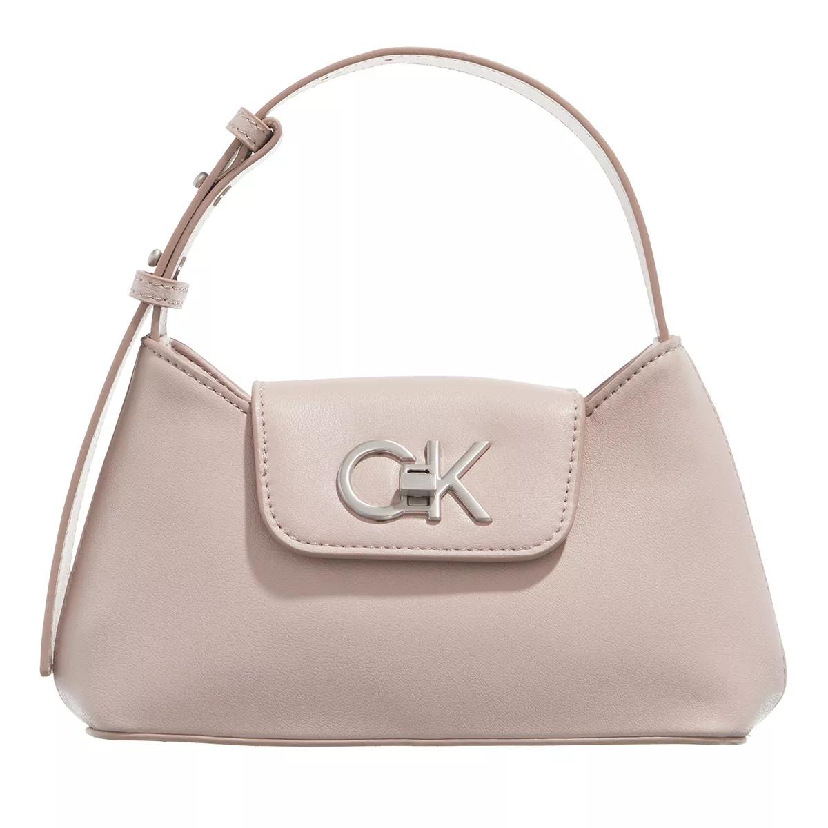 Calvin Klein Umhängetasche - Re-Lock Crossbody W/Flap Small - Gr. unisize - in Grau - für Damen von Calvin Klein