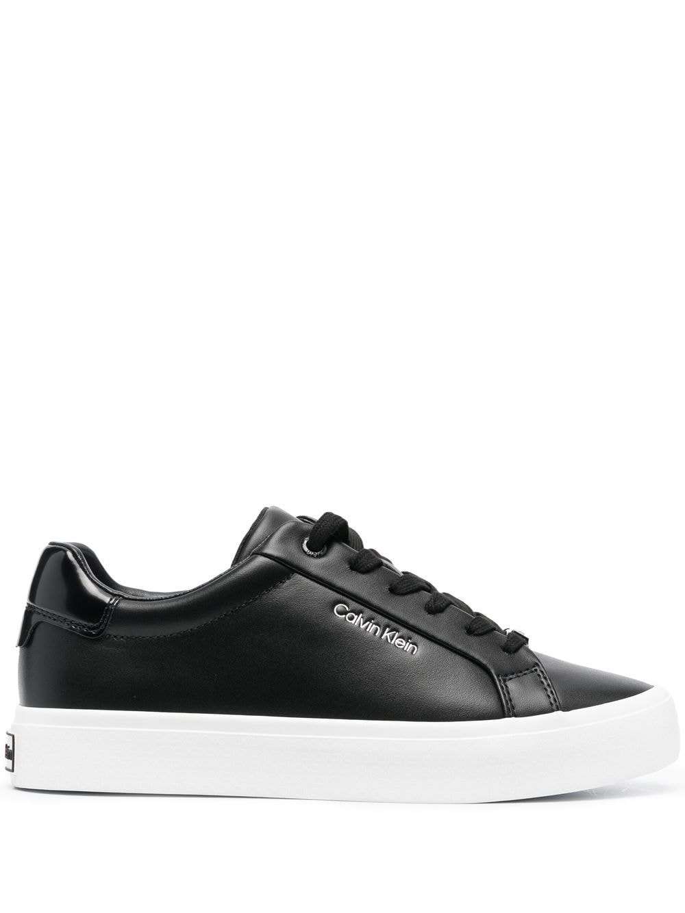 Calvin Klein Vulc Nano Fox leather sneakers - Black von Calvin Klein