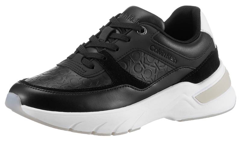 Calvin Klein Wedgesneaker »ELEVATED RUNNER - MONO MIX«, mit Kontrastbesatz an der Ferse, Freizeitschuh, Halbschuh, Schnürschuh von Calvin Klein