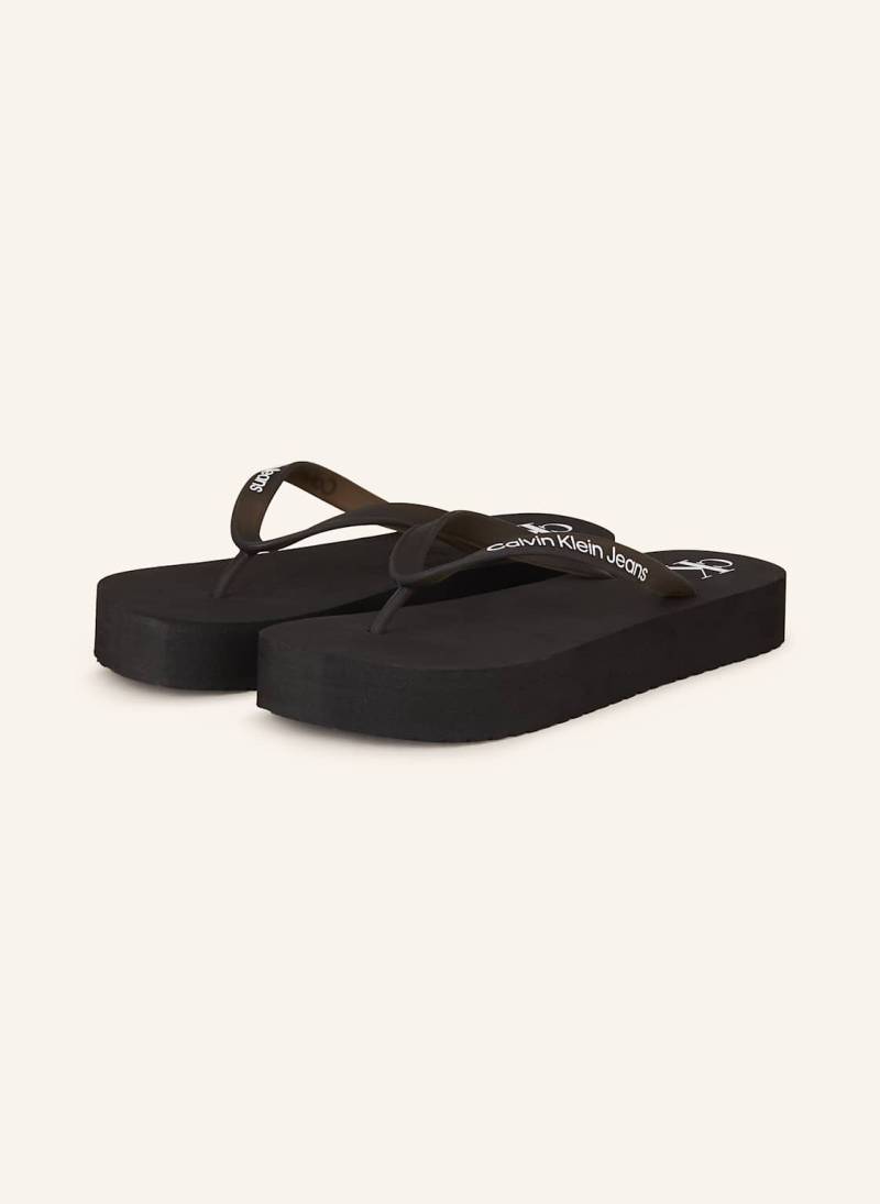 Calvin Klein Zehentrenner schwarz von Calvin Klein