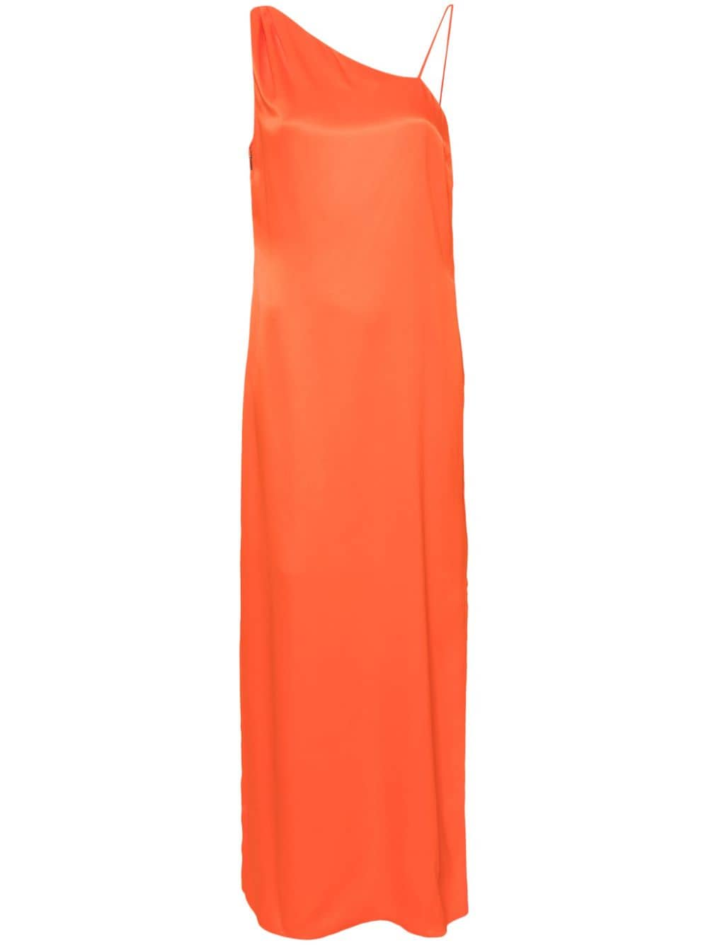 Calvin Klein asymmetric satin maxi dress - Orange von Calvin Klein