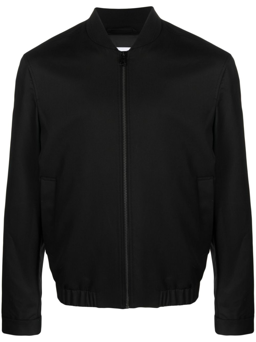 Calvin Klein band-collar zip-fastening bomber jacket - Black von Calvin Klein