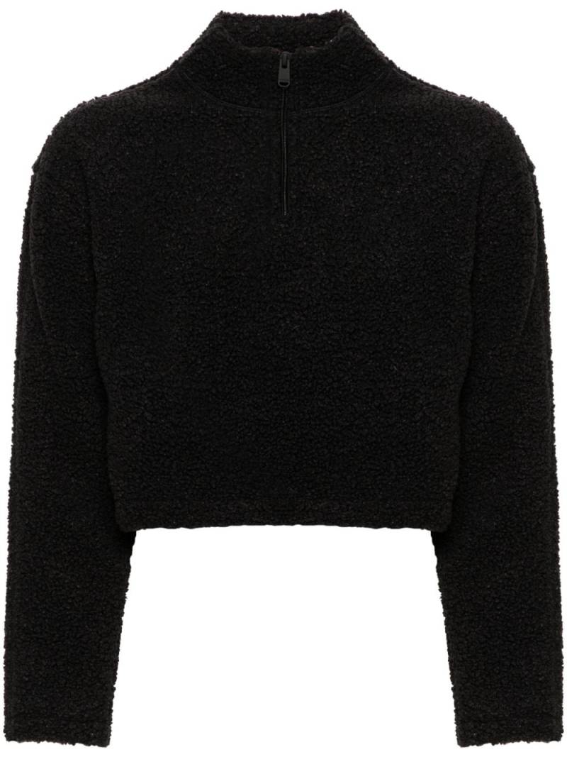 Calvin Klein cropped fleece sweatshirt - Black von Calvin Klein