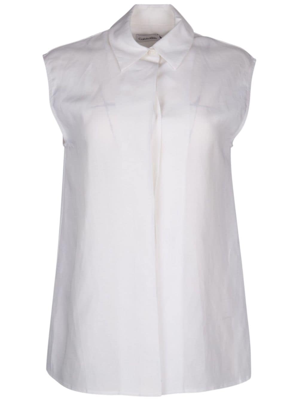 Calvin Klein cut-out shirt - White von Calvin Klein