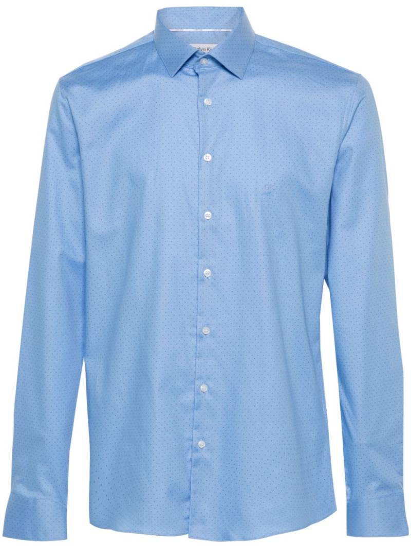 Calvin Klein dot-print cotton shirt - Blue von Calvin Klein