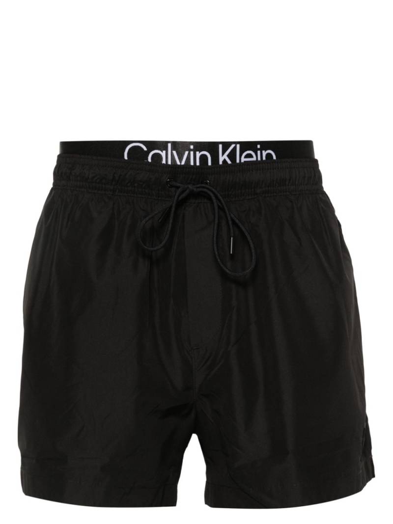 Calvin Klein double-waistband swim shorts - Black von Calvin Klein