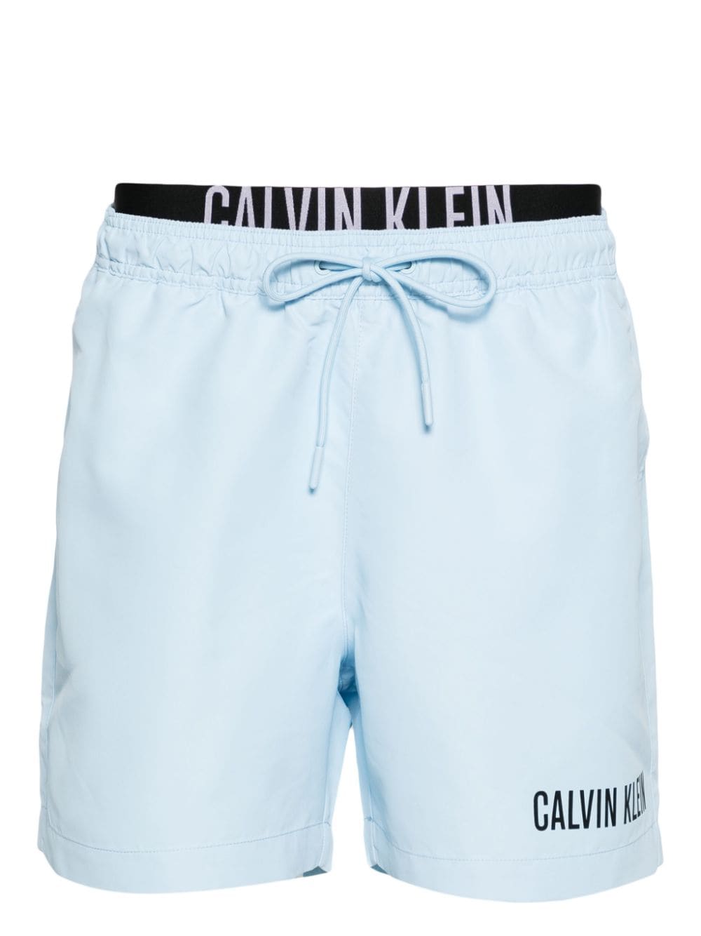 Calvin Klein double-waistband swim shorts - Blue von Calvin Klein