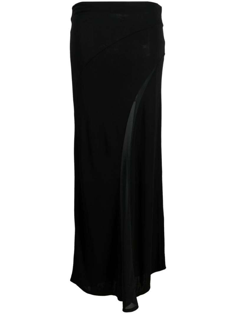 Calvin Klein draped high-waist maxi skirt - Black von Calvin Klein