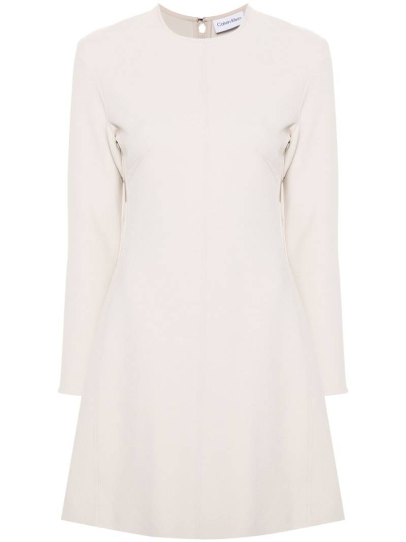 Calvin Klein flared crepe minidress - Neutrals von Calvin Klein