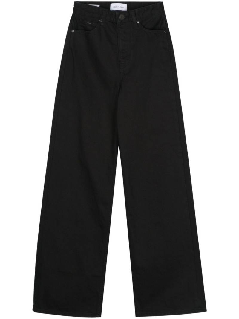 Calvin Klein high-rise wide-leg jeans - Black von Calvin Klein