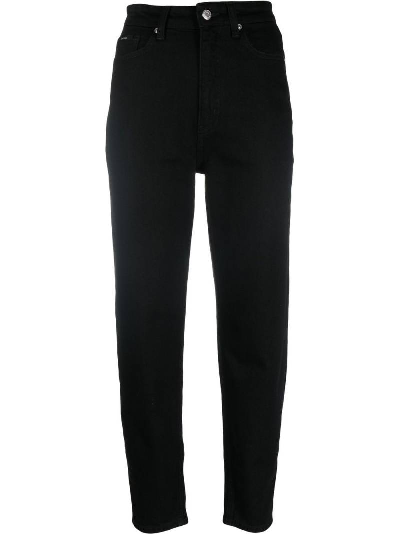 Calvin Klein high-waisted mom-cut jeans - Black von Calvin Klein